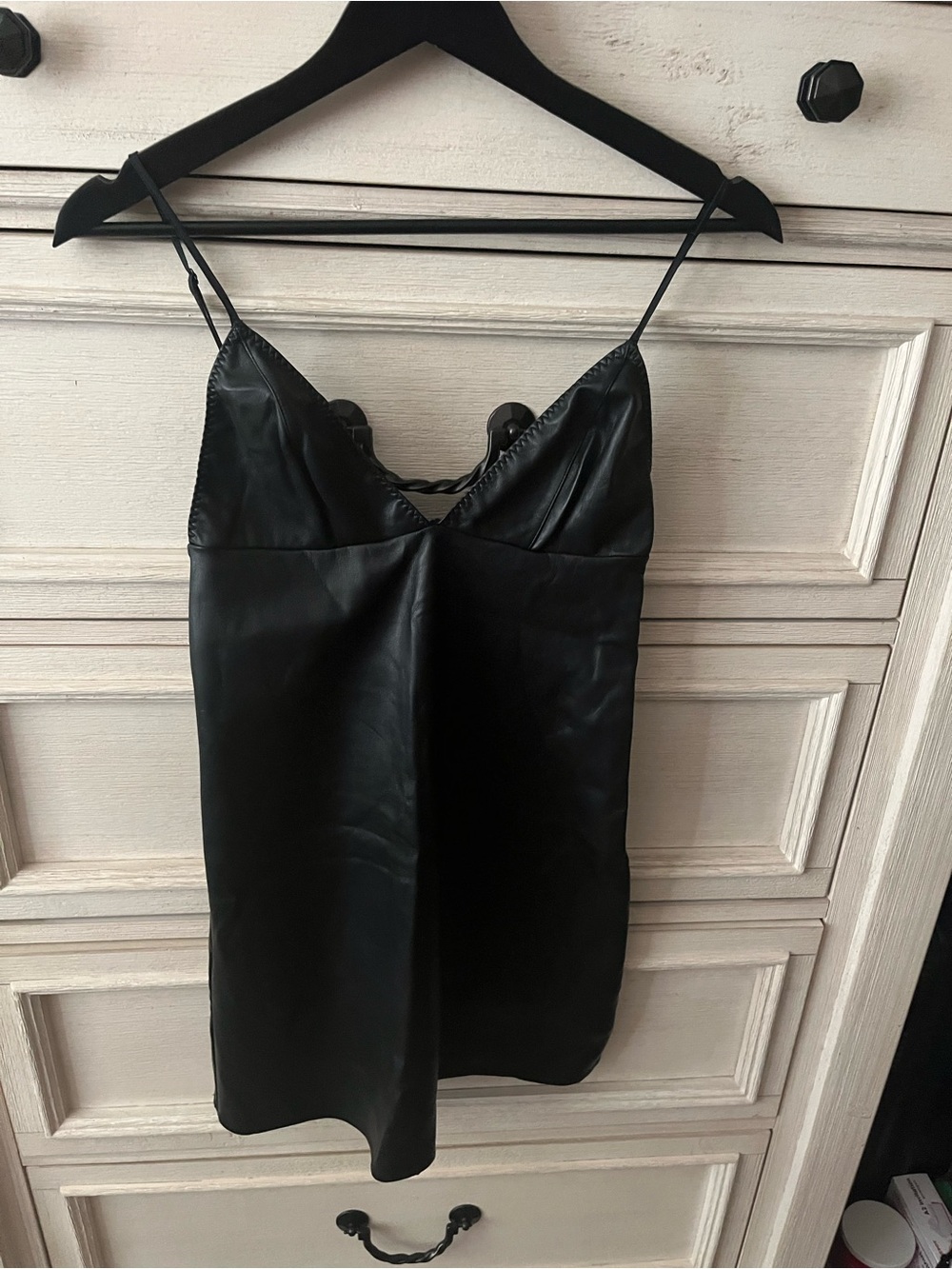 Victoria's Secret Black Faux Leather Slip